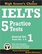 خرید کتاب آیلتس 5 پرکتیس تست , جنرال ست IELTS 5 Practice Tests, General Set 1: Tests No. 1-5